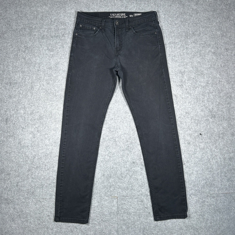 Levi's Strauss Denim Jeans Men's Size 30x32(29x30) Black Skinny‎ Red Tab